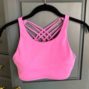 Lululemon cross back pink bra top